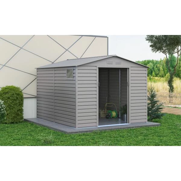 Sinolily Evan Plus E Tuinhuis Met Dubbele Schuifdeur En Raam - 8,84 M² - Grijs 4 Sinolily Evan Plus E Tuinhuis Met Dubbele Schuifdeur En Raam - 8,84 M² - Grijs - Afbeelding 2