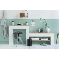 Pedaalemmer NewIcon BRABANTIA - 3 Liter Mat Zwart -Practical Gardening Tool Winkel pedaalemmer newicon 3 l mat zwart 1608034632 3 600