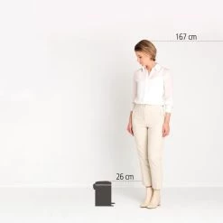 Pedaalemmer NewIcon BRABANTIA - 3 Liter Mat Zwart -Practical Gardening Tool Winkel pedaalemmer newicon 3 l mat zwart 1608034899 2 600