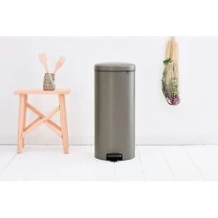 Pedaalemmer NewIcon BRABANTIA - 30 Liter Platinum -Practical Gardening Tool Winkel pedaalemmer newicon 30 liter platinum 1608011499 3 600