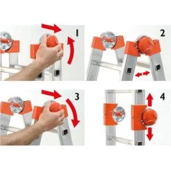 Telescopische Ladder Goliath 4 × 6 Treden -Practical Gardening Tool Winkel telescopische ladder goliath 4x6 1603636252 600