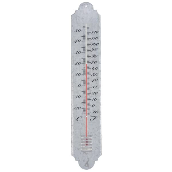 ESSCHERT DESIGN Thermometer Oud Zink - 50 Cm 3 ESSCHERT DESIGN Thermometer Oud Zink - 50 Cm